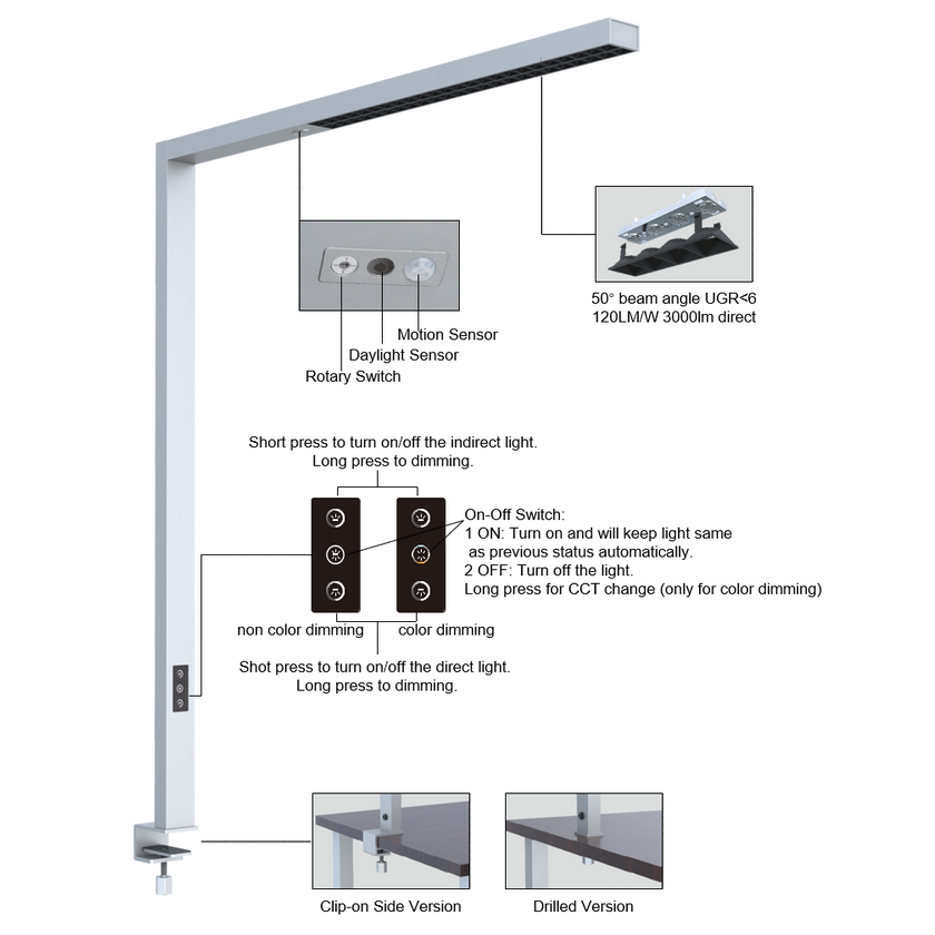 Cyanlite LED free standing luminaire LINA